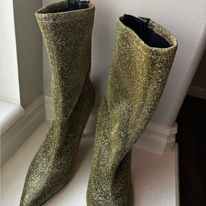 Gold Glitter Women's Boots